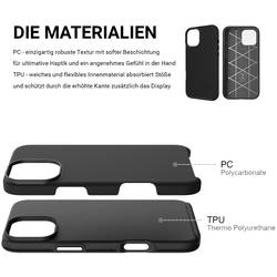 JT Berlin BackCase Pankow Solid zadní kryt na mobil Apple iPhone 16 černá Kompatibilní s MagSafe, 1552552, odolné vůči nárazům 11079