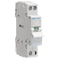 1pólový 16 A 1 přepínací kontakt 230 V Hager SFL116
