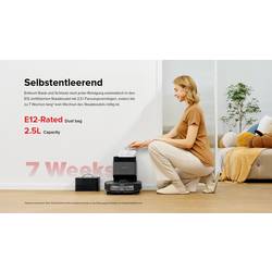 Roborock S8+ black robot na vysávání a vytírání podlahy, černá, kompatibilní se systémem Amazon Alexa, kompatibilní s Google Home, hlasové pokyny