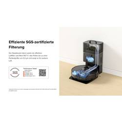 Roborock S8+ black robot na vysávání a vytírání podlahy, černá, kompatibilní se systémem Amazon Alexa, kompatibilní s Google Home, hlasové pokyny