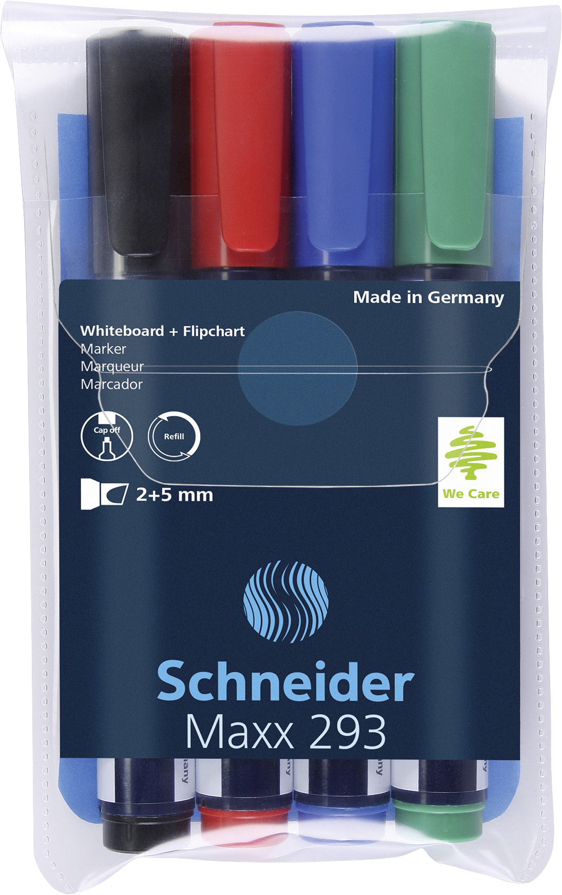 Schneider Schreibgeräte 129394 Maxx 293 sada popisovačů na bílé tabule černá, červená, modrá, zelená N/A