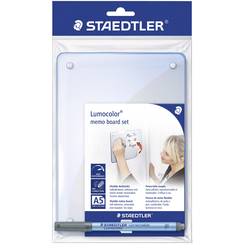 Staedtler bílá popisovací tabule STAEDTLER Lumocolor memo board set - Whiteboard (š x v) 148 mm x 210 mm transparentní snímatelná fólie na bílou tabuli vč. 1