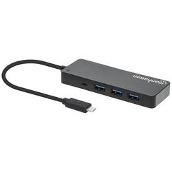 Manhattan 168410 USB Hub 7 portů USB-A USB 3.0 5 GBit/s černá 168410