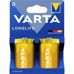 Varta VARTA Longlife D Blister 2 baterie velké mono D alkalicko-manganová 1.5 V 2 ks