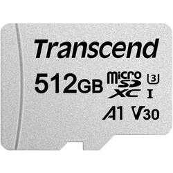 Transcend Premium 300S paměťová karta microSDXC 512 GB Class 10, UHS-I, UHS-Class 3, v30 Video Speed Class, A1 Application Performance Class vč. SD adaptéru