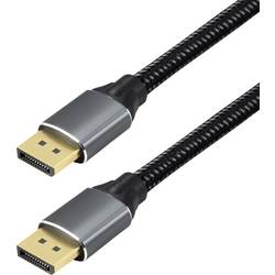 Maxtrack DisplayPort kabel Konektor DisplayPort 1 m černá C303-1L 16K UHD, hliníková zástrčka, pozlacené kontakty Kabel DisplayPort