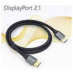 Maxtrack DisplayPort kabel Konektor DisplayPort 1 m černá C303-1L 16K UHD, hliníková zástrčka, pozlacené kontakty Kabel DisplayPort