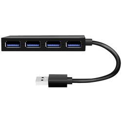 LogiLink UA0396 USB Hub 4 porty USB-A USB 3.2 Gen1 5 GBit/s černá UA0396