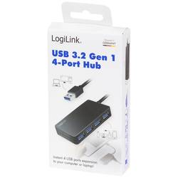 LogiLink UA0396 USB Hub 4 porty USB-A USB 3.2 Gen1 5 GBit/s černá UA0396