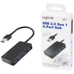 LogiLink UA0396 USB Hub 4 porty USB-A USB 3.2 Gen1 5 GBit/s černá UA0396