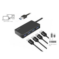 LogiLink UA0396 USB Hub 4 porty USB-A USB 3.2 Gen1 5 GBit/s černá UA0396