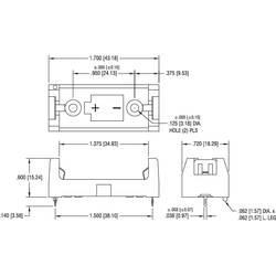 Keystone Electronics 1029 bateriový držák 1x 2/3 AA montáž THT (d x š x v) 43 x 18 x 15 mm