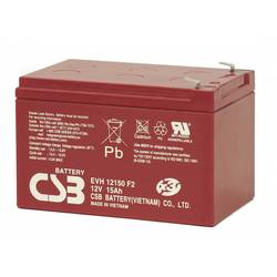 CSB Battery EVH 12150 EVH12150X3 olověný akumulátor 12 V 15 Ah olověný se skelným rounem (š x v x h) 151 x 102 x 98 mm plochý konektor 6,35 mm odolné proti