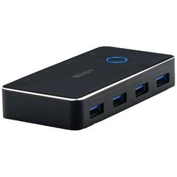 LINDY Lindy - USB-Umschalter für die gemeinsame Nutzung von Peripheriegeräten 4 + 2 porty USB 3.0 přepínač černá