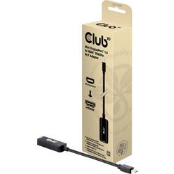 club3D CAC-1188 Mini-DisplayPort / HDMI kabelový adaptér [1x mini DisplayPort zástrčka - 1x HDMI zásuvka] černá 9 cm