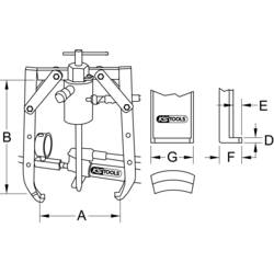 KS Tools 6400250 Stahovák Upínací rozsah 1000 mm Počet háčků 2