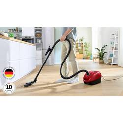 Bosch Staubsauger mit Beutel, Serie 4, rot sáčkový vysavač 600 W se sáčkem na prach