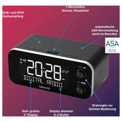Albrecht DR 455 27455 radiobudík, DAB+, FM, funkce alarmu, černá