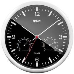 Mebus 56731 Quartz nástěnné hodiny 25 cm x 40 mm, stříbrná