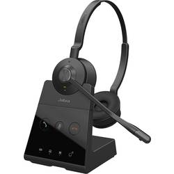 Jabra Engage 65 SE Stereo Headset otevřená (On Ear) DECT, kabelová stereo černá Potlačení hluku Vypnutí zvuku mikrofonu, NFC