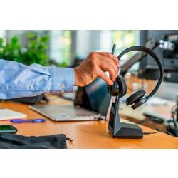 HP Poly Voyager 4320 USB-A Headset +BT700 Dongle Headset otevřená (On Ear) Bluetooth® stereo černá regulace hlasitosti, Vypnutí zvuku mikrofonu Počítače