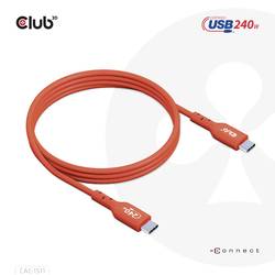 club3D Kabel USB-C USB 2.0 USB-C ® zástrčka 4.00 m oranžová CAC-1515