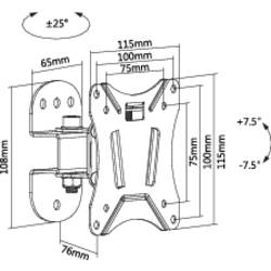 držák na zeď pro monitor SpeaKa Professional SP-6012040, 33,0 cm (13) - 68,6 cm (27)