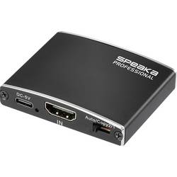 SpeaKa Professional SP-HDMIS-200 HDMI rozbočovač s hliníkovým krytem, UHD 3840 x 2160 Pixel černá