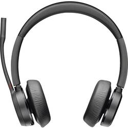 HP Poly Voyager 4320 UC Stereo Headset otevřená (On Ear) Bluetooth® stereo černá Potlačení hluku regulace hlasitosti Počítače