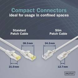 Digitus DK-1632-A-030S RJ45 síťové kabely, propojovací kabely CAT 6A F/FTP 3 m šedá barevně rozlišený, stíněný, točený drát, S průchodkou chránící proti