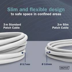 Digitus DK-1632-A-030S RJ45 síťové kabely, propojovací kabely CAT 6A F/FTP 3 m šedá barevně rozlišený, stíněný, točený drát, S průchodkou chránící proti