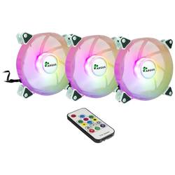 Inter-Tech Argus RS06 PC větrák s krytem šedá (š x v x h) 120 x 120 x 25 mm včetně LED osvětlení, vč. dálkového ovládání