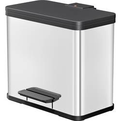 Hailo öko duo plus L 6302000 odpadkový koš, 26 l, nerezová ocel, (d x š x v) 470 x 470 x 430 mm, nerezová ocel, otevírání pedálem, 1 ks