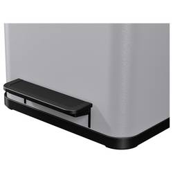 Hailo Öko duo plus M 6222200 odpadkový koš, 18 l, ocelový plech, (d x š x v) 320 x 320 x 430 mm, světle šedá, otevírání pedálem, 1 ks