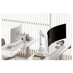 Digitus DIGITUS - Single Monitorhalterung, 57, 27 kg držák na stůl pro monitor 1 Displej: (s) 144,8 cm (57) bílá otočný, naklápěcí, otočný, nakláněcí