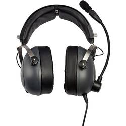 Thrustmaster ThrustMaster T.Flight - U.S. Air Force Edition Headset uzavřená (Over Ear) kabelová stereo šedá, metalická regulace hlasitosti, Vypnutí zvuku