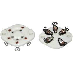 elektronková patice 1 ks 130579 Pólů: 5 Typ patice: UX-5 Způsob montáže: šasi Materiál:keramika