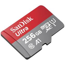 SanDisk microSDXC Ultra 256GB (A1/UHS-I/Cl.10/150MB/s) + Adapter Mobile paměťová karta microSDXC 256 GB A1 Application Performance Class, UHS-Class 1