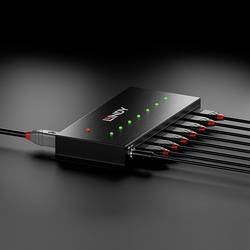 LINDY 43128 USB Hub 7 portů USB-A USB 3.0 5 GBit/s černá 7 Port USB 3.0 Metall Hub