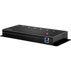 LINDY 43128 USB Hub 7 portů USB-A USB 3.0 5 GBit/s černá 7 Port USB 3.0 Metall Hub