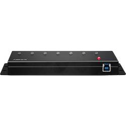 LINDY 43128 USB Hub 7 portů USB-A USB 3.0 5 GBit/s černá 7 Port USB 3.0 Metall Hub