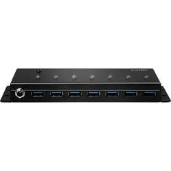 LINDY 43128 USB Hub 7 portů USB-A USB 3.0 5 GBit/s černá 7 Port USB 3.0 Metall Hub