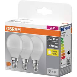 OSRAM HOMELIGHTING 4058075090507 LED Energetická třída (EEK2021) F (A - G) E14 klasická žárovka 4.9 W = 40 W teplá bílá (Ø x d) 45 mm x 82 mm 3 ks