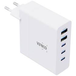 Verico Mojo 140W GaN 5 USB nabíječka, 2x USB A, 3x USB-C®, 140 W, Power Delivery 3.0, bílá