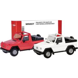 Herpa 012744 H0 model osobního automobilu Puch Třída G (W460) Cabrio, bílá a červená