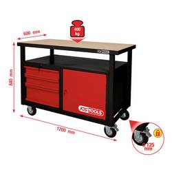 KS Tools 8650101 pracovní stůl (š x v x h) 1200 x 840 x 600 mm černá, červená
