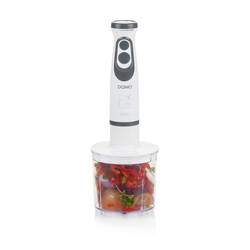 DOMO DO1089M tyčový mixér 600 W s odměrkou, mixér na polévky, sada metel na šlehání, s mixovacím náčiním bílá