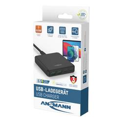 Ansmann Desktop Ladegerät DC465PD 65W USB nabíječka, 2x USB A, 2x USB-C®, 65 W, Dodávka energie, černá