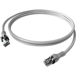 Easylan CPP1OACACA0020 RJ45 síťové kabely, propojovací kabely CAT 6 S/FTP 2.00 m šedá dvoužilový stíněný, bez halogenů, samozhášecí 1 ks