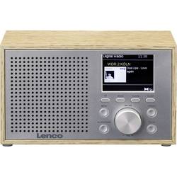 Lenco DAR-017WH DAR-017 wood stolní rádio, DAB+, FM, bezdrátový příjem, Bluetooth, funkce alarmu, dub